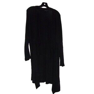 Eileen Fisher Sweater Jacket Sz. XL Open Black Italian Yarn Stretch